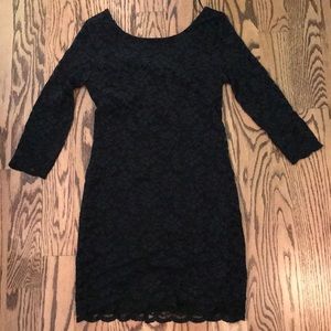 Black lace dress.